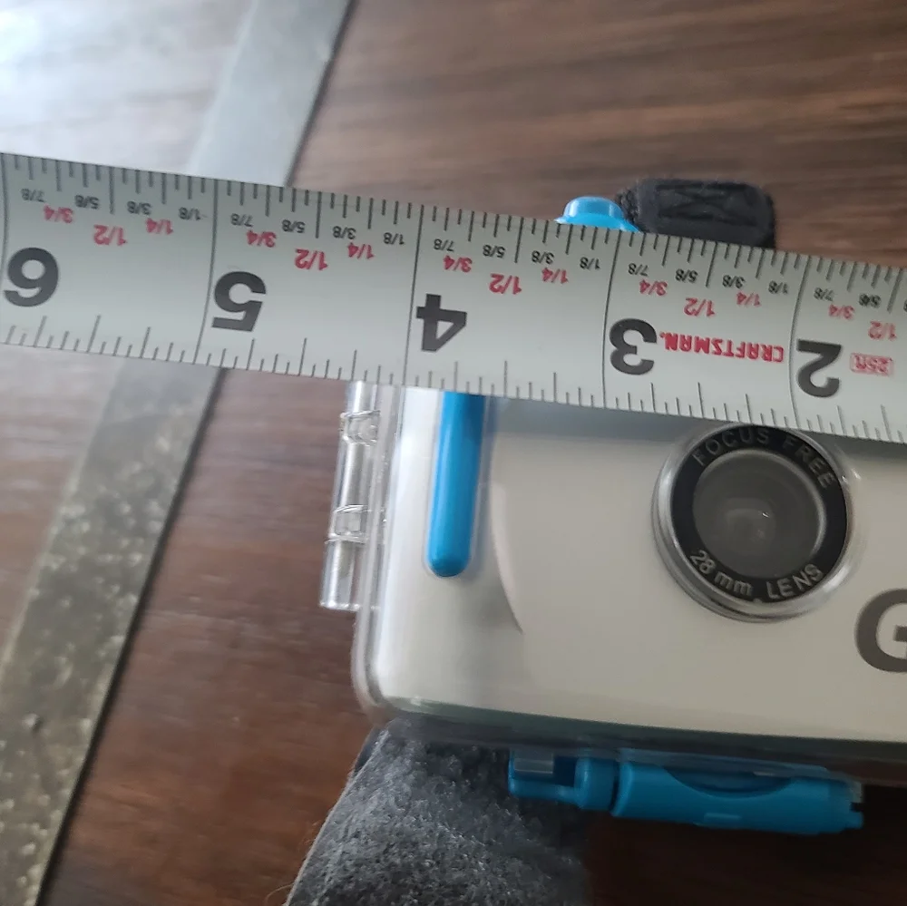 Go pro Hero Film Camera 28mm Auto Focus Lens Waterproof Case Wrist